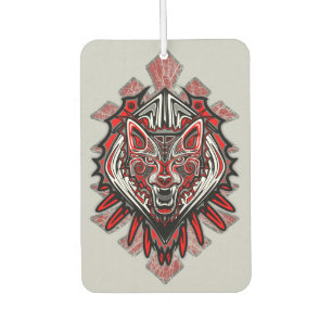 Désodorisant Pour Voiture Conception de totem tribal Haida Loup