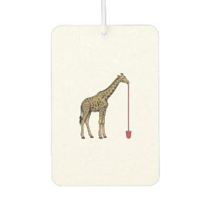 Désodorisant Pour Voiture Conception de vecteur de paille à boire de girafe