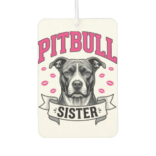 Désodorisant Pour Voiture Conception de vecteur de soeur de Pitbull amateur