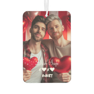 Désodorisant Pour Voiture Conduire en toute sécurité Gay Couple Love Photo