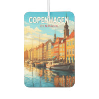 Copenhague Danemark Travel Art Vintage