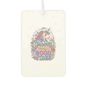 Désodorisant Pour Voiture Corne Groovy Licorne Bonnes Vibrations Charmant PO