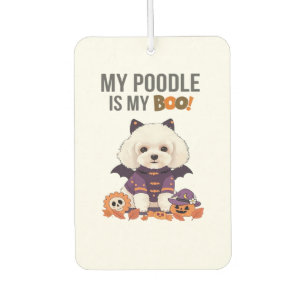 Désodorisant Pour Voiture Costume d'Halloween pour caniche  Mon caniche est 