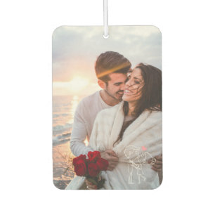 Désodorisant Pour Voiture Couples Fiançailles Mariage Photo Voiture Air Fres