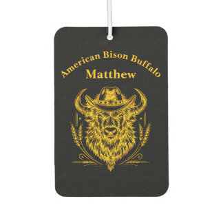 Désodorisant Pour Voiture Cowboy Casquette Golden Buffalo Art