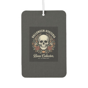 Désodorisant Pour Voiture Crâne de Halloween Fleurie Os Collecteur Design_1