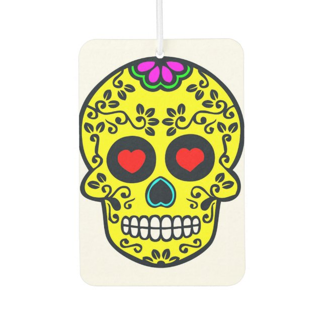 Désodorisant Pour Voiture crâne mexicain Air Freshener Car (Devant)