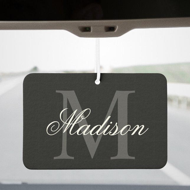 Désodorisant Pour Voiture Créer Votre Nom Personnalisé Monogramme Calligraph (Créateur téléchargé)
