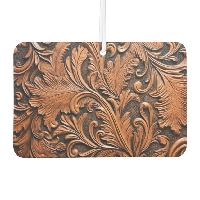 Désodorisant Pour Voiture Cuir à outils brun vintage (Devant)