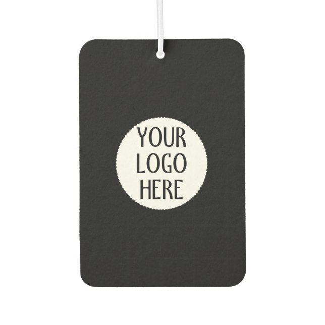 Désodorisant Pour Voiture Customize Your Black White company logo (Devant)