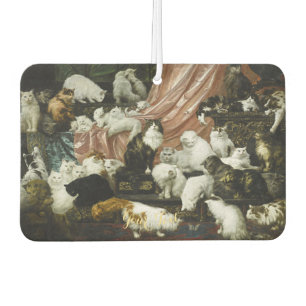 Désodorisant Pour Voiture Cute Cats Kittens Vintage Art Peinture Amoureux de