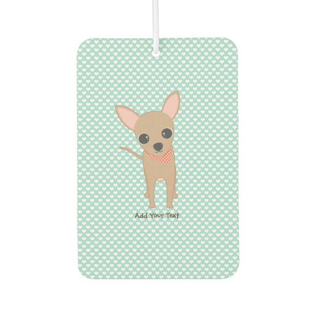 Désodorisant Pour Voiture Cute Chihuahua Personnalisé (Devant)