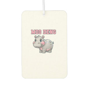 Désodorisant Pour Voiture Cute MOO DENG Baby Pygmy Hippo Girls Besties Crew