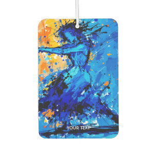 Désodorisant Pour Voiture Danseuse Imaginaire Bleu Bleu Orange