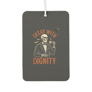 Désodorisant Pour Voiture Décayez avec dignité Vintage squelette café Hallow