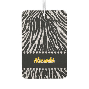 Désodorisant Pour Voiture Design artistique Zebra avec des textures uniques