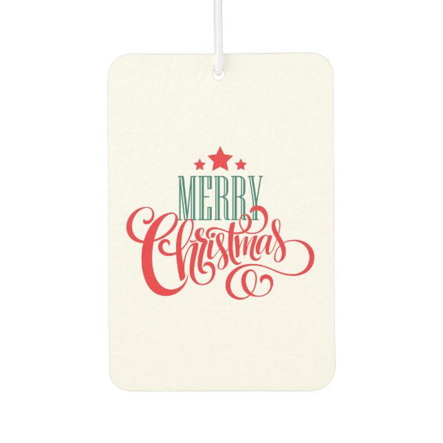 Désodorisant Pour Voiture Design de Noël et étoiles (Devant)