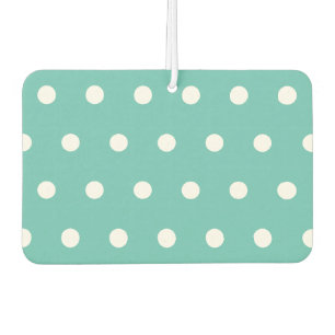 Désodorisant Pour Voiture Désodorisant de voiture à pois (Aqua et blanc)