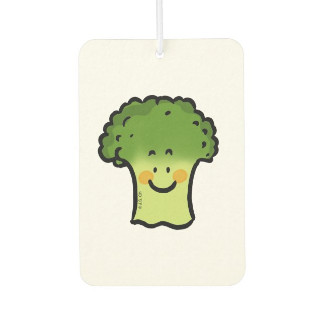 Désodorisant Pour Voiture dessin animé de brocoli de légumes (Devant)