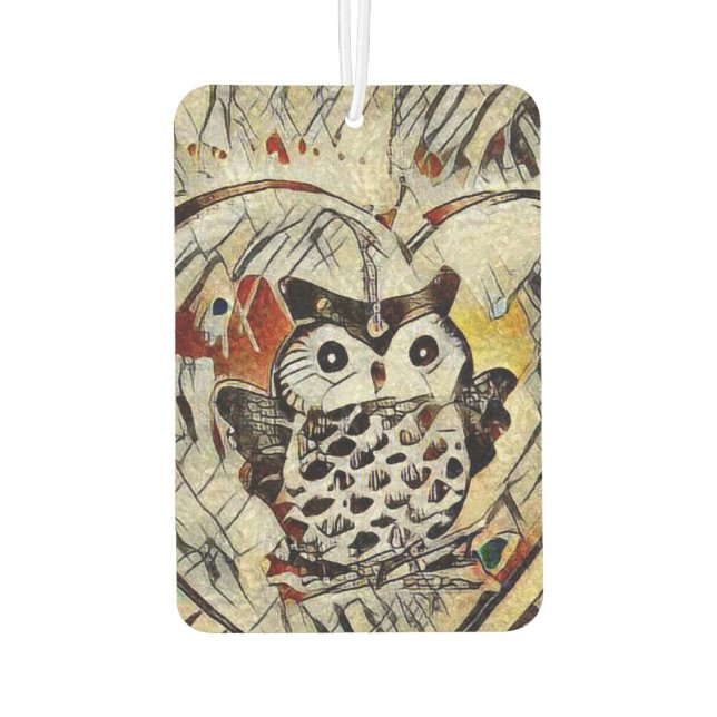 Désodorisant Pour Voiture Dessin de hibou (Dos)