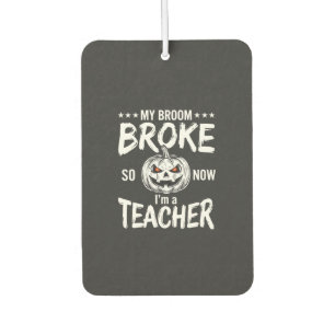 Désodorisant Pour Voiture Dessin drôle de professeur Halloween balai cassé