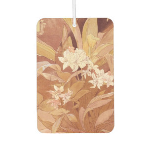 Désodorisant Pour Voiture Détail floral Art nouveau d'Alphonse Mucha