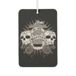 Désodorisant Pour Voiture Dia De Los Muertos Crâne Sugar Roses