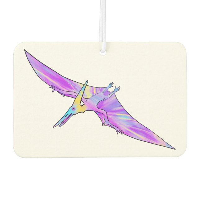 Désodorisant Pour Voiture Dinosaure Funky Rose Jazzy Pterodactyl Pour Filles (Devant)