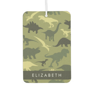 Désodorisant Pour Voiture Dinosaure Motif, Dinosaur Silhouette, Votre Nom