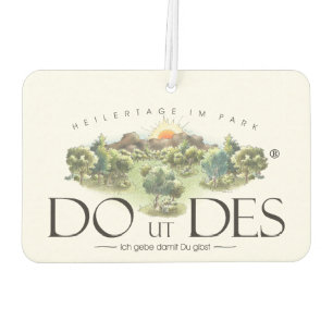 Désodorisant Pour Voiture DO UT DU logo en tant que fraîcheur de voiture