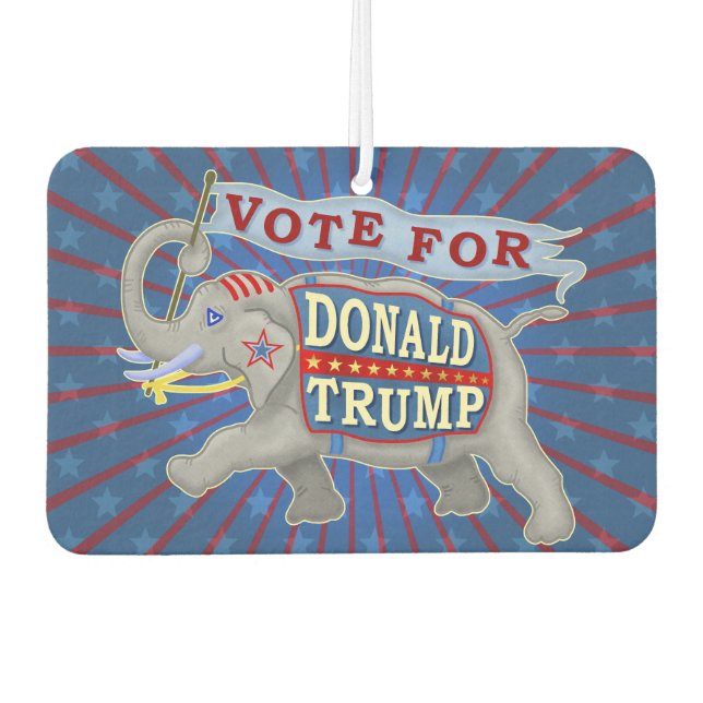Désodorisant Pour Voiture Donald Trump Président 2020 Eléphant républicain (Devant)