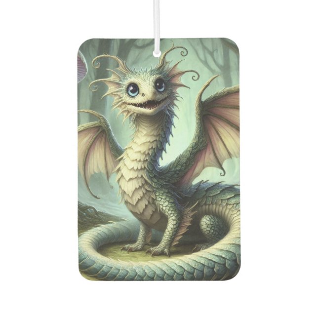 Désodorisant Pour Voiture Dragon Jabberwocky Cute Imaginaire Créature Art (Devant)