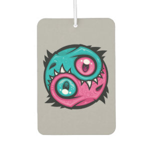 Désodorisant Pour Voiture Dragons Yin Yang Rose et Sarcelle