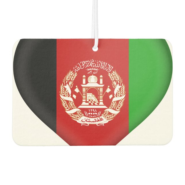Désodorisant Pour Voiture Drapeau Afghanistan (Devant)