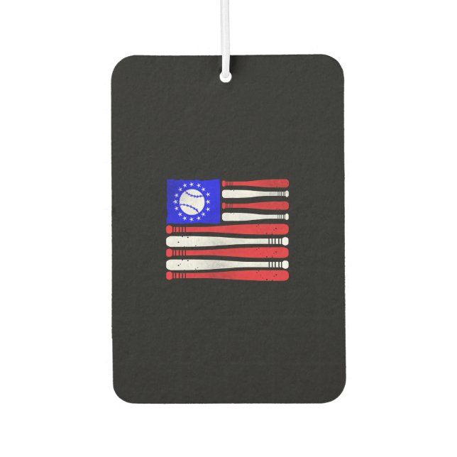 Désodorisant Pour Voiture Drapeau américain de baseball pour joueur de baseb (Devant)