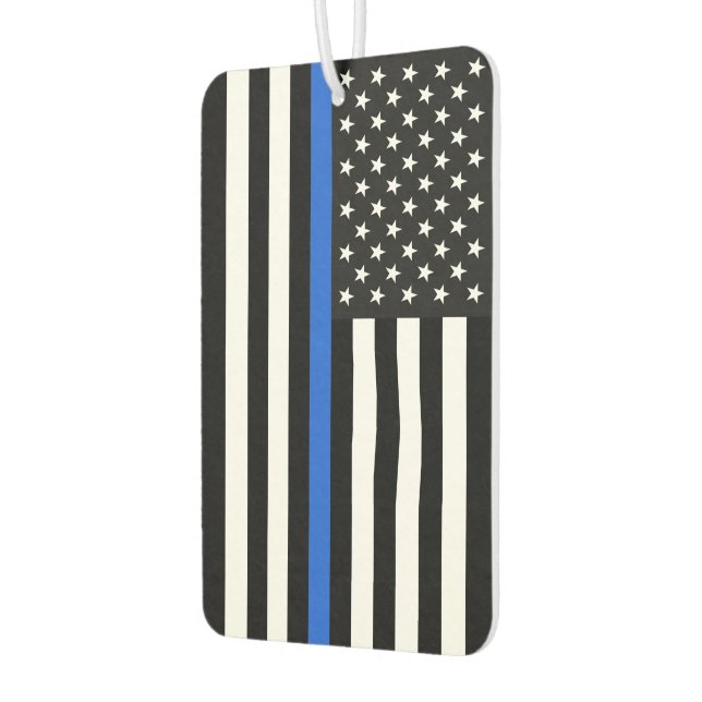 Désodorisant Pour Voiture Drapeau américain de la ligne bleue mince (Gauche)