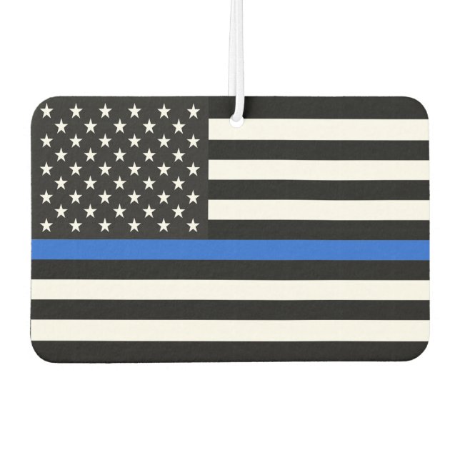 Désodorisant Pour Voiture Drapeau américain de la ligne bleue mince (Devant)