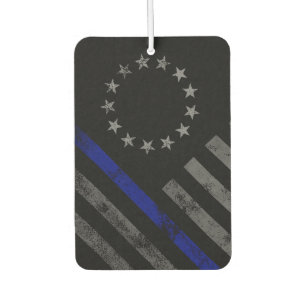 Désodorisant Pour Voiture Drapeau Américain Vintage Blue Line