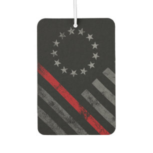 Désodorisant Pour Voiture Drapeau Américain Vintage Ligne Rouge