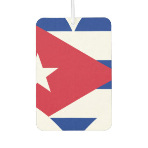 Désodorisant Pour Voiture Drapeau de Cubain sur l'arrière - plan en métal