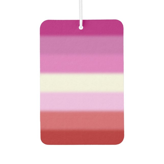Désodorisant Pour Voiture Drapeau de la Fierté lesbienne tombée (Devant)