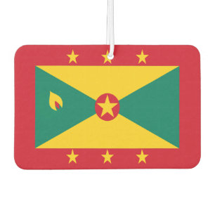 Désodorisant Pour Voiture Drapeau de la Grenade Rouge Vert Jaune Fête de l'I