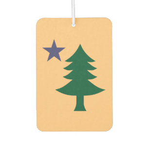 Désodorisant Pour Voiture Drapeau de l'arbre de pin historique - Maine