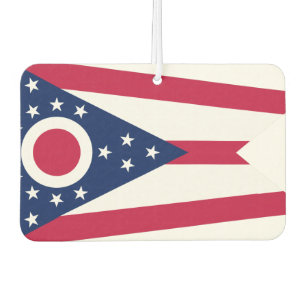 Désodorisant Pour Voiture Drapeau de l'Ohio, drapeau de l'État américain