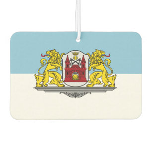 Désodorisant Pour Voiture Drapeau de Riga, Lettonie Bib