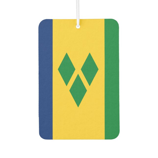 Désodorisant Pour Voiture Drapeau de Saint-Vincent-et-les Grenadines Vincy (Devant)