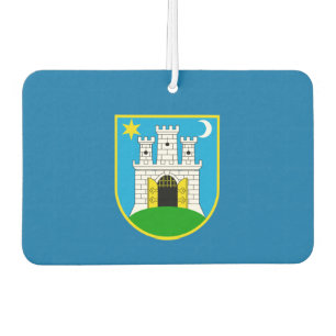 Désodorisant Pour Voiture Drapeau de Zagreb, Croatie Cravate