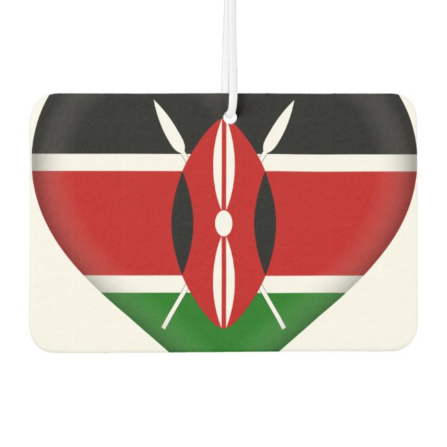 Désodorisant Pour Voiture Drapeau du Kenya (Devant)