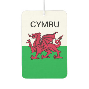 Désodorisant Pour Voiture Drapeau du Pays de Galles Dragon rouge Cymru Parti