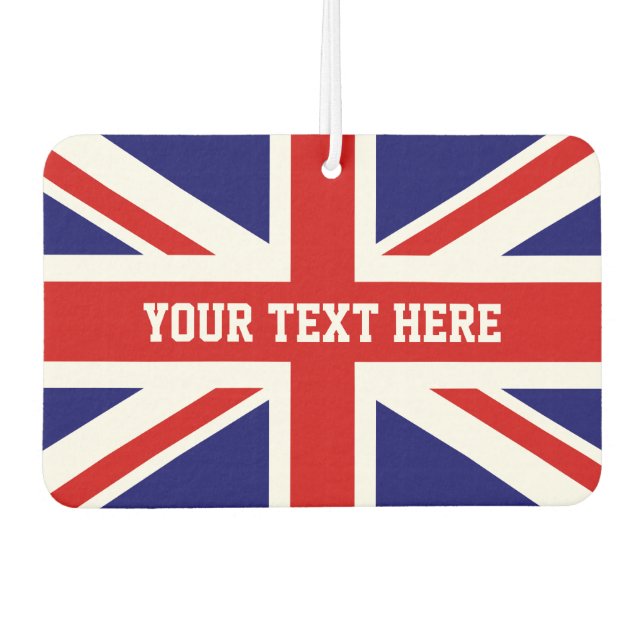 Désodorisant Pour Voiture Drapeau d'Union Jack britannique personnalisé (Devant)